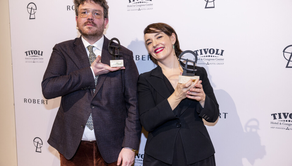 Frederik Cillius Jørgensen og Maria Rossing til Robert Prisen 2023. (Foto: Klaus Bo Christensen) Frederik Cillius Jørgensen og Maria Rossing til Robert Prisen 2023. (Foto: Klaus Bo Christensen)