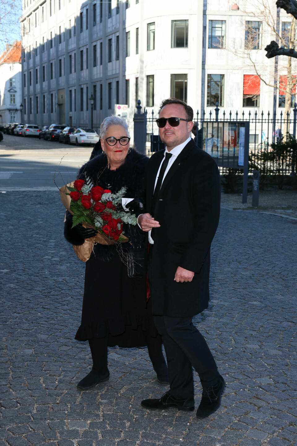 Thomas Evers Poulsen og Anette Oxenbøll til Britt Bendixens bisættelse (Foto: Henrik R. Petersen)