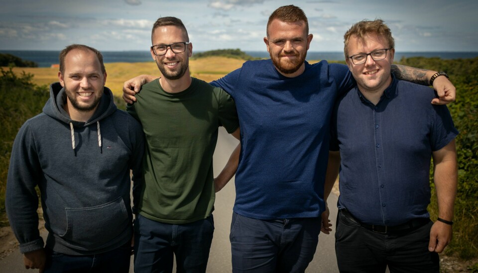 Kresten, Andreas, Mads og Jannich i 'Kærlighed hvor kragerne vender'.