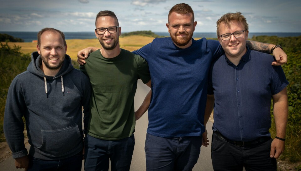 Kresten, Andreas, Mads og Jannich i 'Kærlighed hvor kragerne vender'.