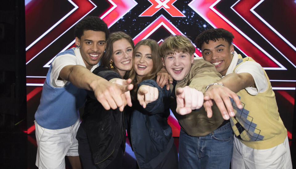 "X Factor" 2023, semifinale, 25/03 2023 David SigalaRosa Skovbjerg HenriksenSelma StahrTheodor VestergaardSamuel Sigala